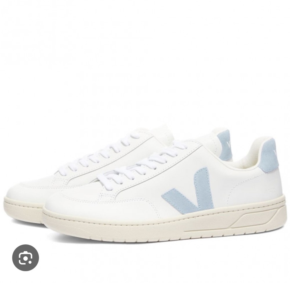 Veja Women's White and Light Blue Sneakers